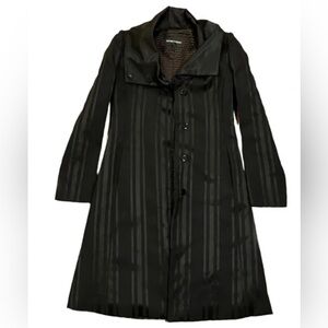 Emporio Armani Elegant  Black Coat with Portrait Collar. IT 38 US 4. MSRP 995
